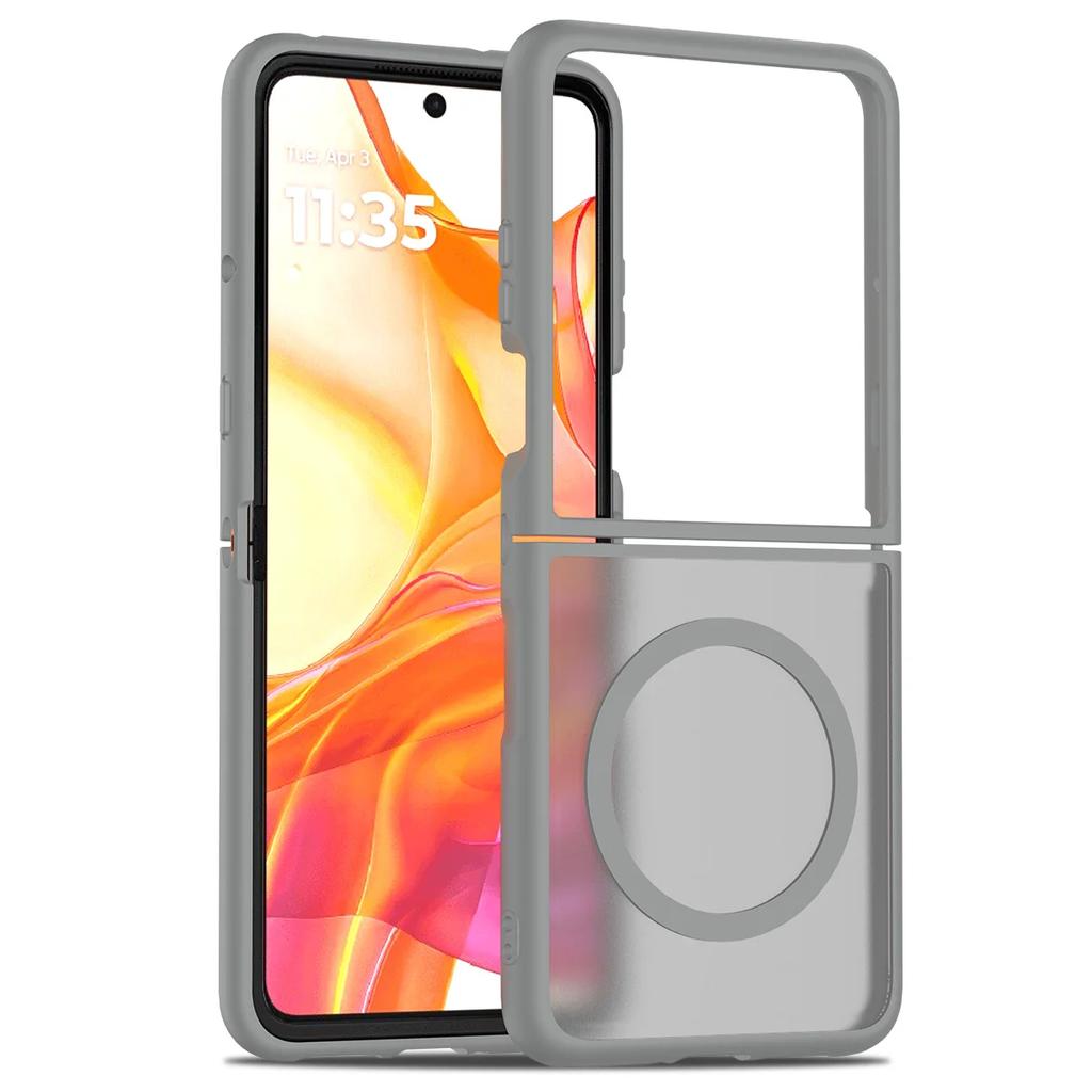 Matte Skin Feeling Transparent Phone Case For Moto Razr 60 Ultra Plus  Magnetic Wireless Charge For Magsafe Hrad Cover Caque