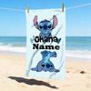 Custom Name Stitch's Sign Stylish Digital Printing Beach Towel Quick‑Drying Absorbent Blanket for Beach Pool Gym Travel