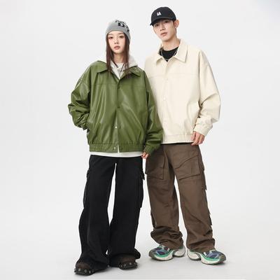 Giacche Larghe Abbigliamento Sportivo da Esterno Giacche Primavera e Autunno Giacche in Pelle da Uomo e da Donna