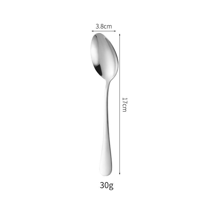 Stainless Steel Long Handle Soup & Dessert Spoon with Round Point – Western Tableware Series 1010