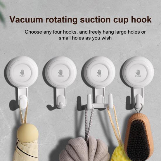 Towel Hanger Heavy Duty Suction Cup Shower Hook Strong Load-bearing Rotatable Easy To Install Kitchen Bathroom Wall Hook