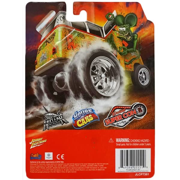 Johnny Lightning 164 Rat Fink 1965 VW Samba Bus Zinger - SUPERCON Exclusive - Rat Fink Miniature Car