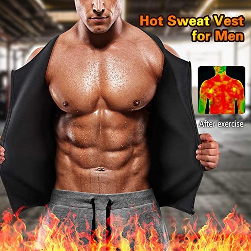 Men Double Belt Vest Waist Trainer Sweat Body Shaper Sports Slimming Waist Trimmer