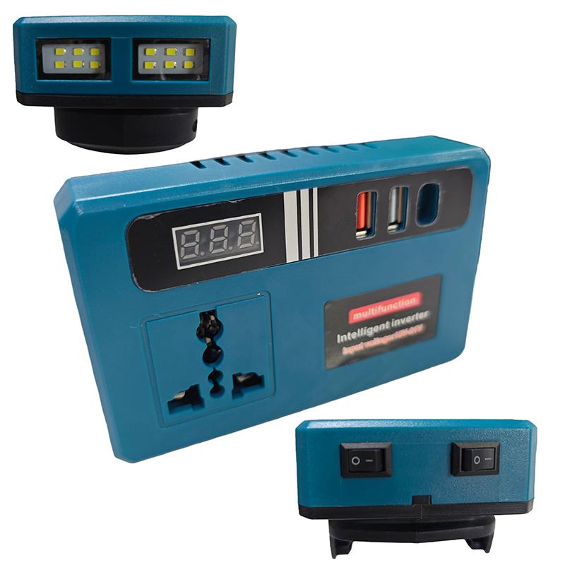 1Pcs Dc21V To 220V Ac Converter Lithium Battery Inverter Portable Power Supply For Outdoor Activities With Dual Usb Ports