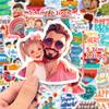 50 Cartoon Father's Day Gift Stickers Envelope Seal Party Gift Box Decoration Stickers