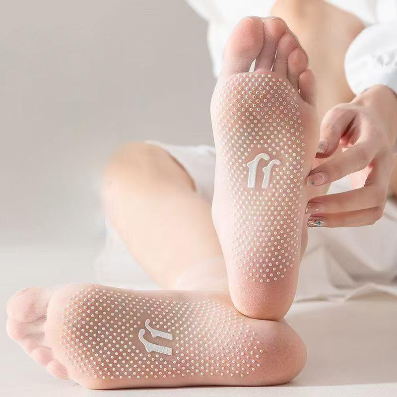 10 Pairs Women Transparent Summer Thin Anti-Slip Socks Set Cool Breathable Ladies Silk Socks