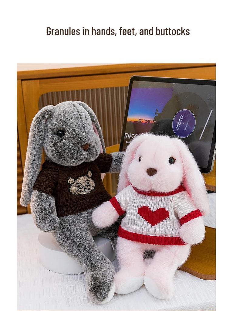 Plush Rabbit Doll - Comforting Toy for Kids, Hand-held Baby Sleep Aid, Perfect Birthday Gift for Children