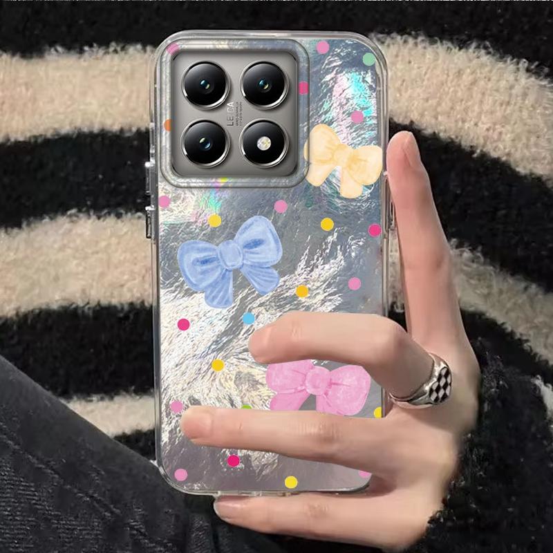 Cute Colorful Bow Heart Girls Women Phone Case For Xiaomi 14T 13T Pro 14Tpro 13Tpro 11 Lite 5G NE Shockproof Bumper Fundas Cover