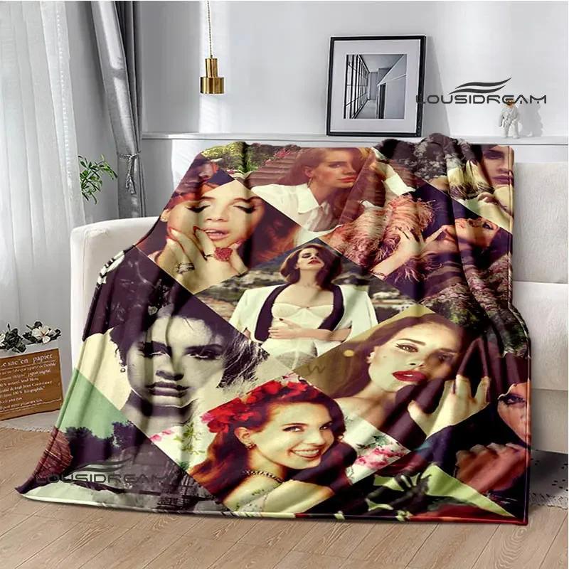 Coperta Stampa Retrò Lana Del Rey Coperta Calda alla Moda Coperta con Bordo a T Coperta per Casa e Viaggio Biancheria da Letto Regalo di Compleanno