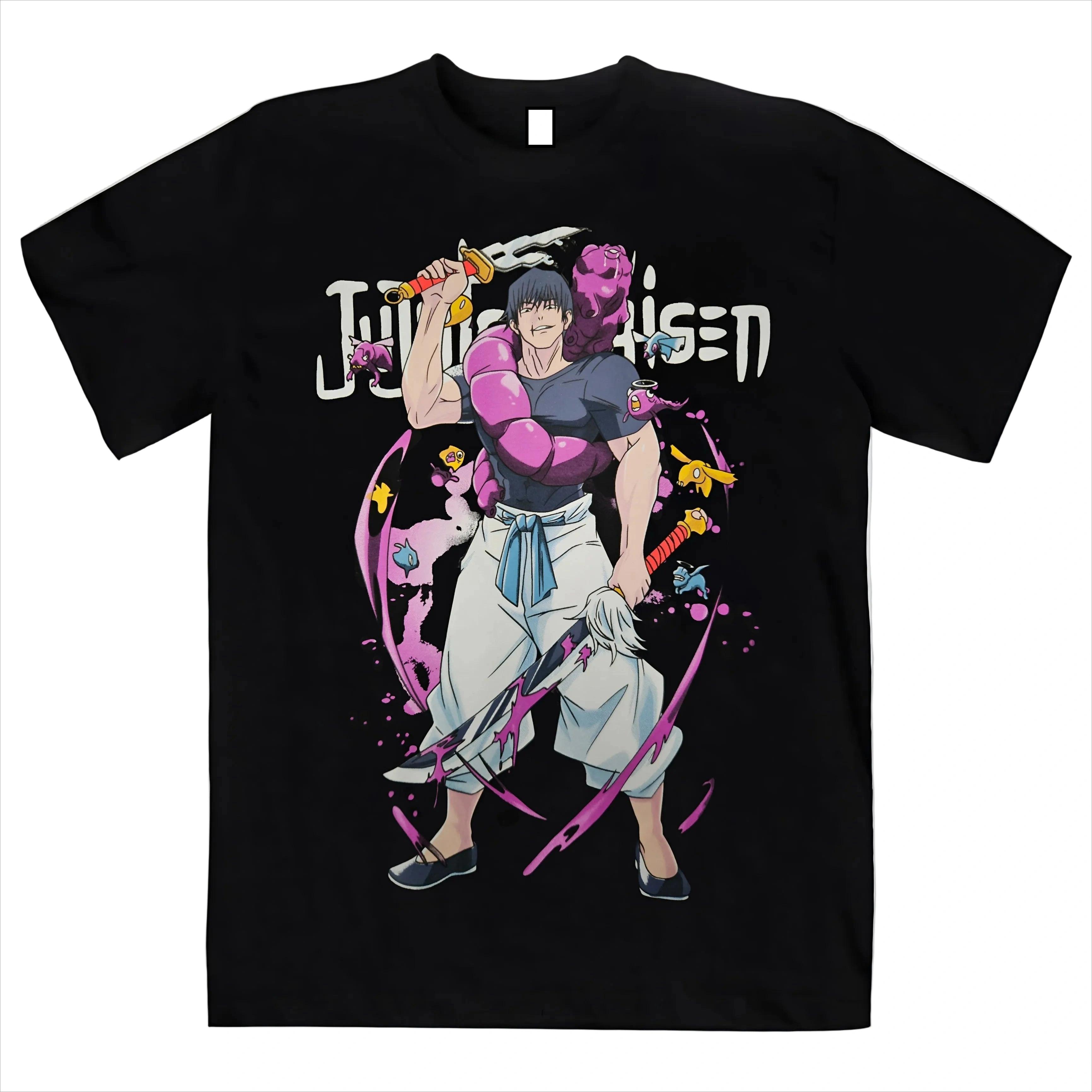 Jujutsu Kaisen Toji Fushiguro Anime Printed Loose Pure Cotton Streetwear T-Shirt, Sorcerer Killer Manga Exclusive Fan T-shirt 4XL