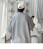 Heavyweight Men's Short-Sleeve T-shirt, Japanese Trendy Loose Fit, Casual Pure Color Three-Quarter Sleeve Tee
