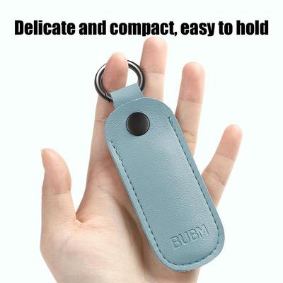 Leather U Disk Pouch Protective Cover Storage Bag USB Flash Drive MemoryStick Case Key Ring Holder Digital Accessories