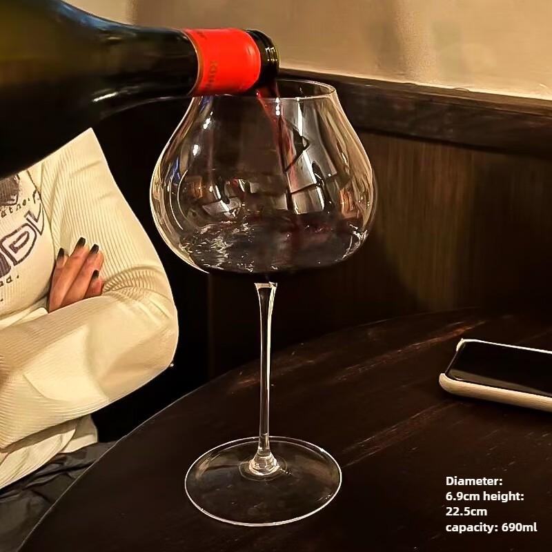 Evropská sklenice na víno Sklenice na burgundské Křišťálová Ručně vyráběná Extrémně tenká Sklenice na víno Pohár