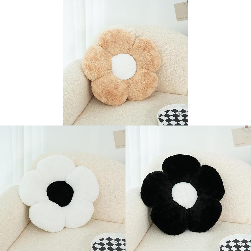 Modern Minimalist Flower Pillow With Plush Cover For Living Room Sofa Decor
