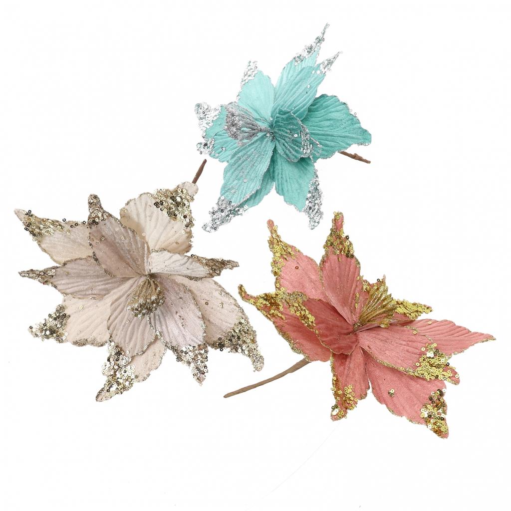 Weihnachtsbaumschmuck Weihnachtsblume Stoff+Kunststoff Dekoration Party