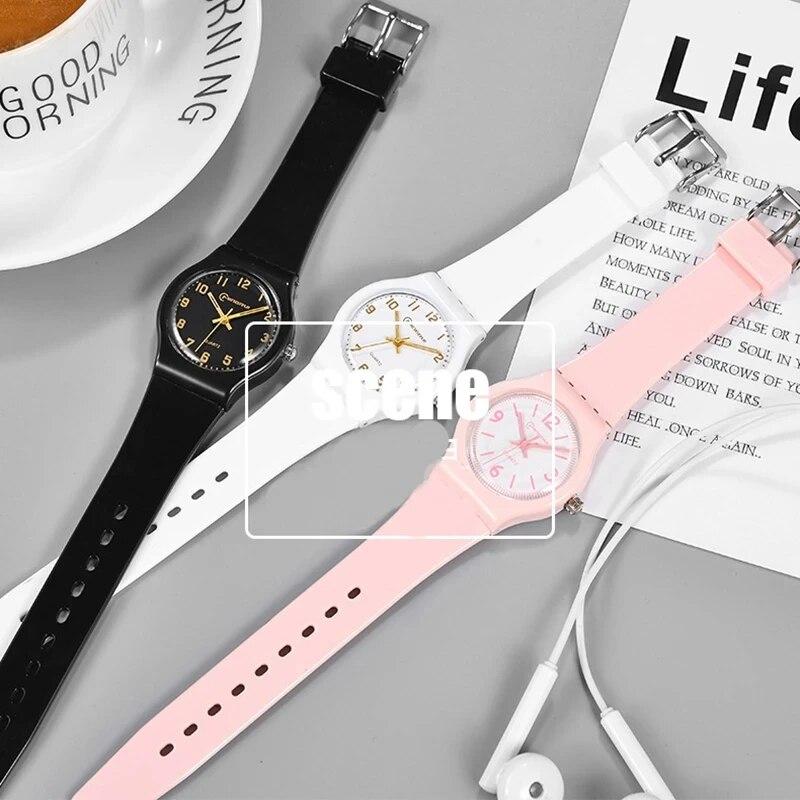 שעון ילדים עמיד למים שעוני יד קוורץ שעון ילד לילדה ילד אופנה מתוק חמוד שעונים דיגיטליים UTHAI CE07