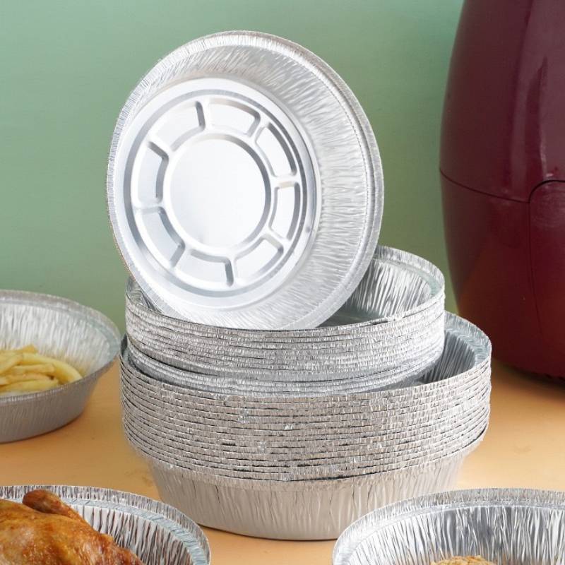 Aluminum Foil Baking Tray Set For Air Fryers With Hightemperature Resistance Ideal For Grilling And Roasting