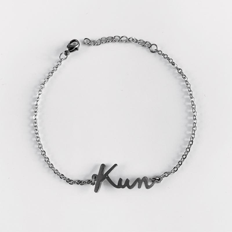 Kpop Nct Member Signature Bracelet Color Stainless Steel Chain Bracelets For Women Fans Jewelry Accessories