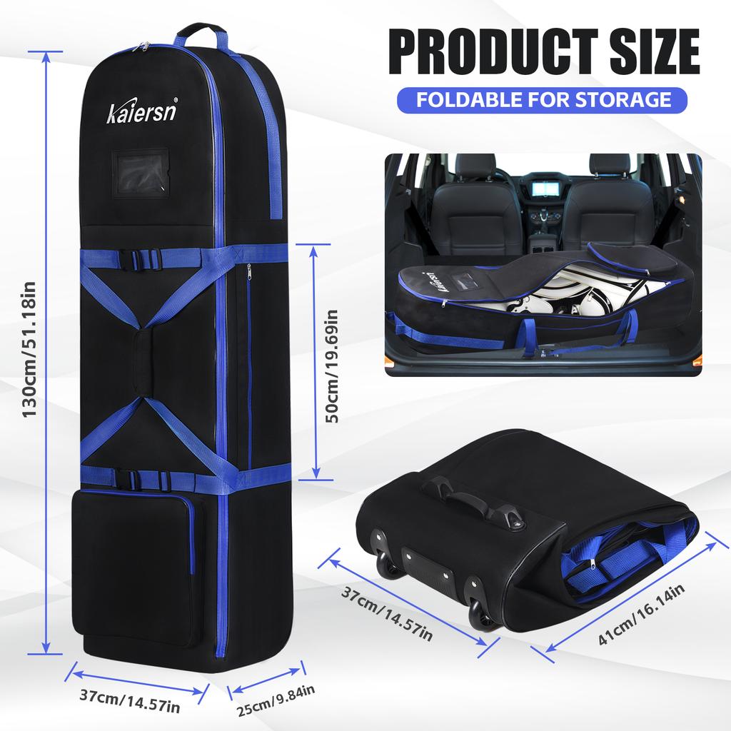 Kaiersn Golf Aviation Bag Large-capacity Foldable Airplane Travel Golf Bag Airplane Transportation Golf Travel Case