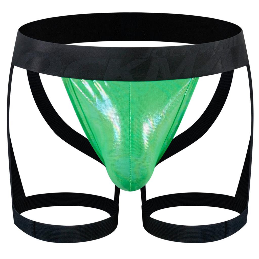 Jockstraps JOCKMAIL Sexy Leg Strap Imitation Leather Material Low Waist Fashion Club Party Men's Underwear