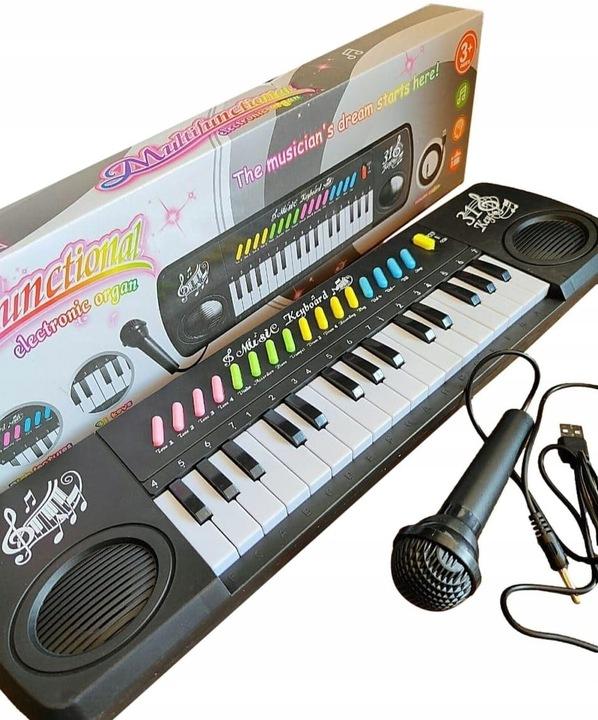 Keyboard Duży Dla Dzieci Pianino Organy + Mikrofon