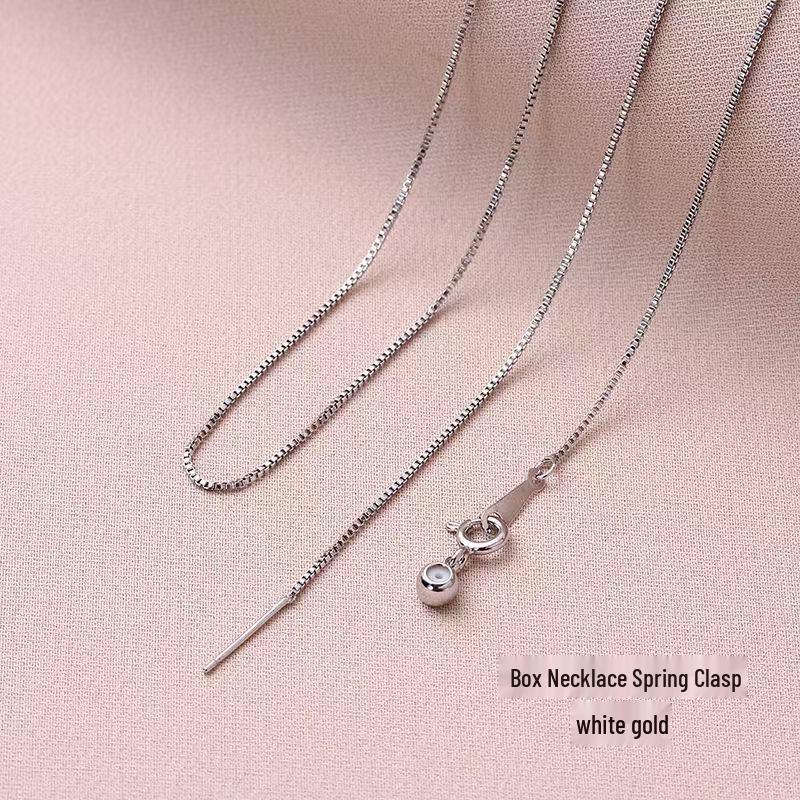 Minimalist Luxury Necklace: Exquisite High-End Box Chain with Versatile Bead and Pin Design