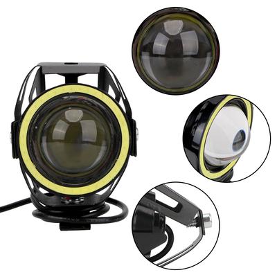 U7 Headlamp Motorbike LED Auxiliary Lamp DRL Spotlights 125W LED Motorcycle Angel Eyes 2Pcs/set Motorcycle Headlights