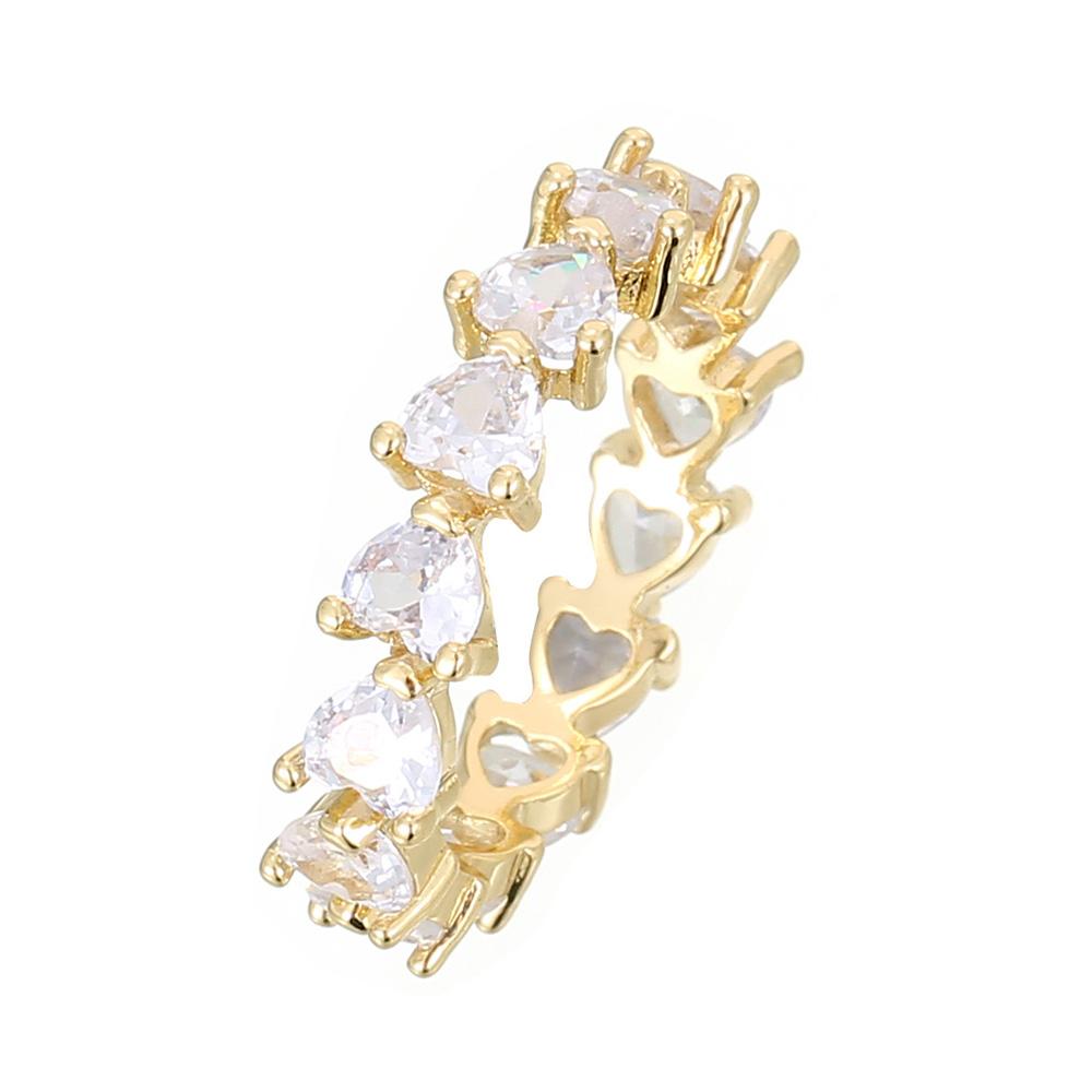 Schicke strahlende kubanische Gliederkettenringe für Damen Ice Out Mikro-Pavé Zirkonia Tennisring Modeschmuck Hiphop Rock Schmuck