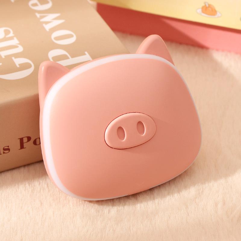 

Portable Light-Up Makeup Hand Warmer Mirror with USB Charging