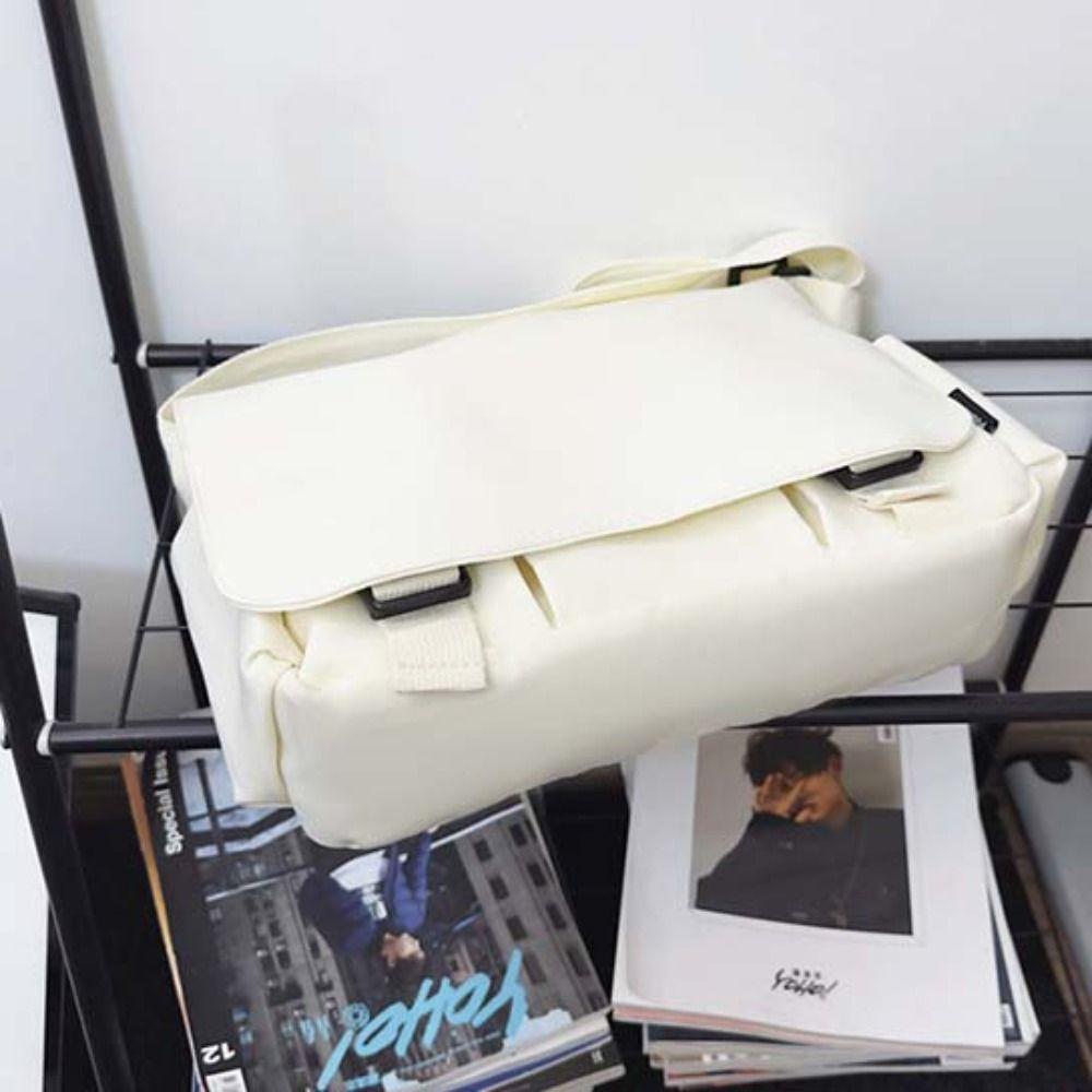 Korean Style Solid Nylon Bag Black Simple Shoulder Bag Crossbody Bags Messenger Bag  Student