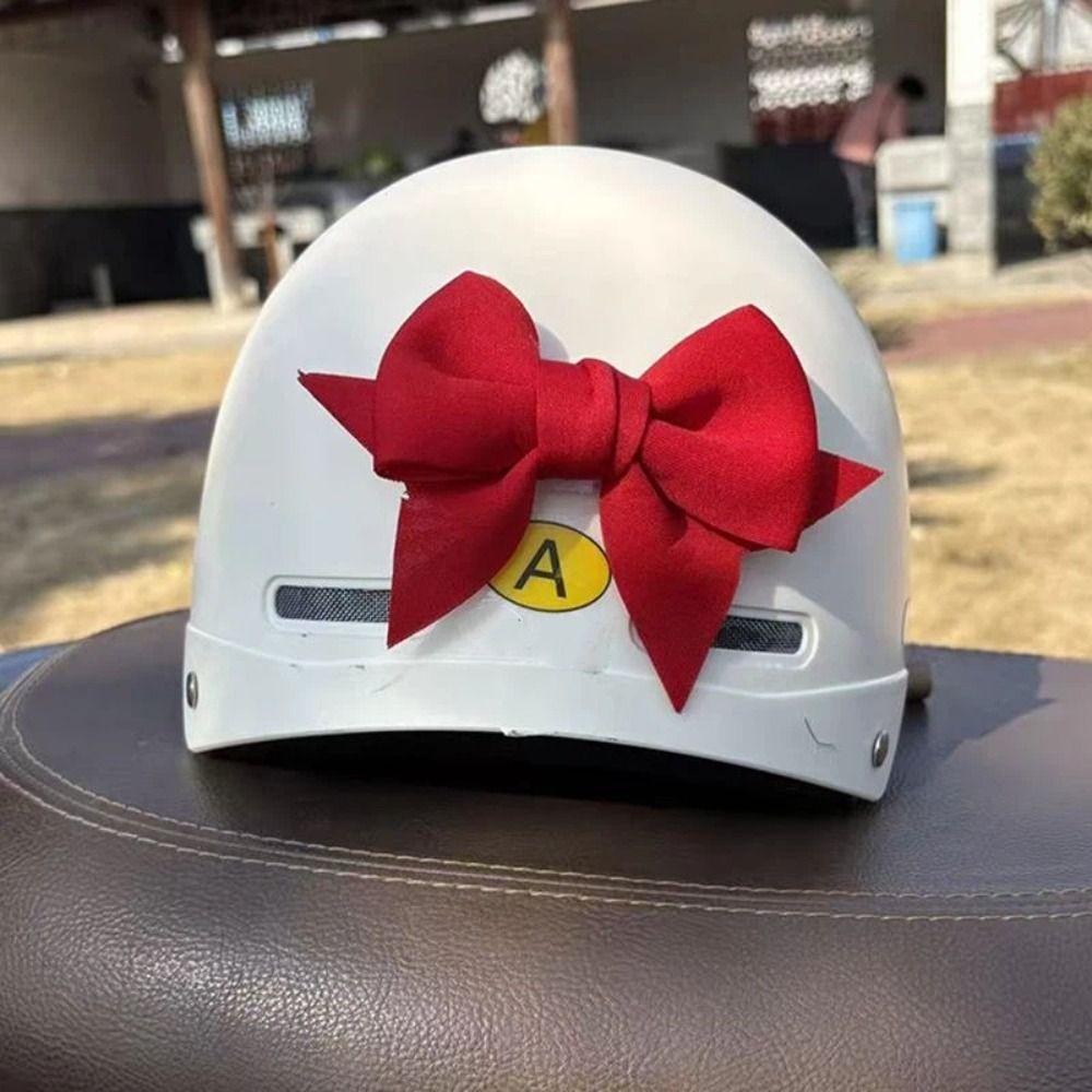 Lightweight Motorcycle Helmet Bow Self Adhesive Electric Bike Tail Decor Scooter Accessories