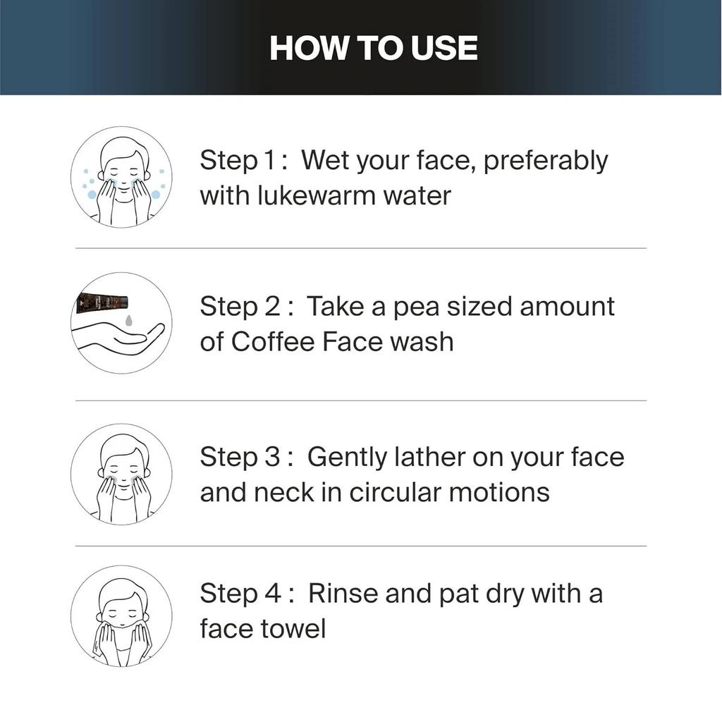 2 X Bombay Shaving Company Coffee Face Wash for Men & Women Deep-Cleanse - 100g