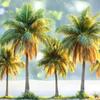 Fake Window Wall Sticker Summer Beach Ocean Coconut Tree Landscape Decal Stick And Peel Natural Seascape Scene Mural