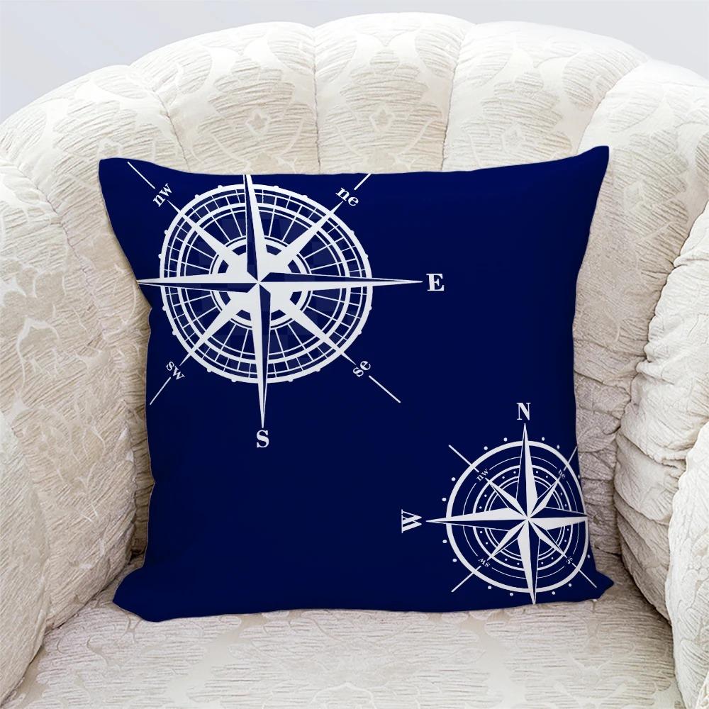Blue Decorative Pillowcase Living Room Office Decoration Home Pillowcase