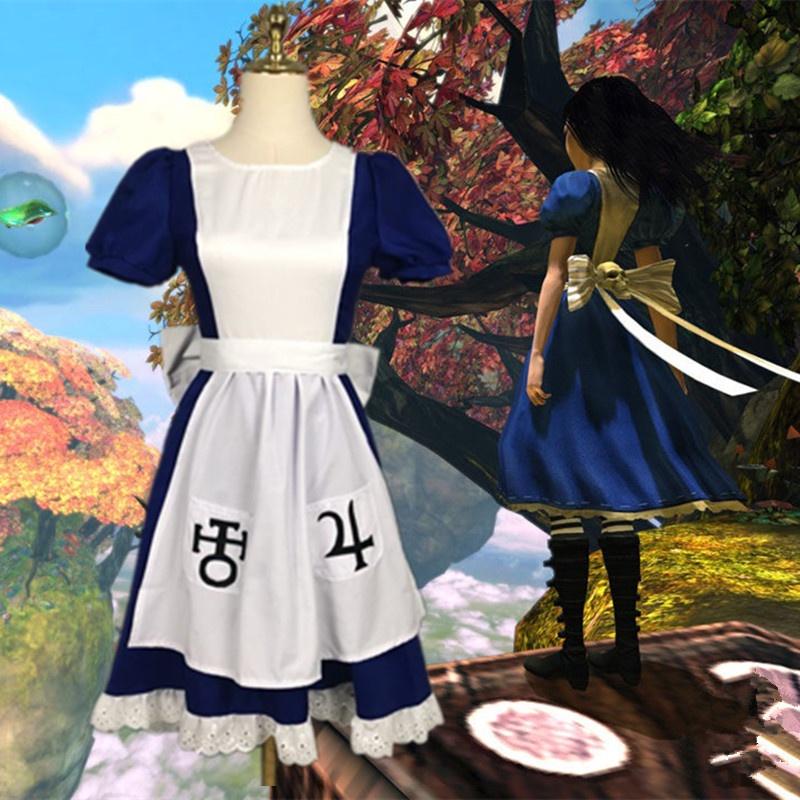 Madness Returns Alice Princess Dress Maid Fancy Dress Cosplay Halloween Costume