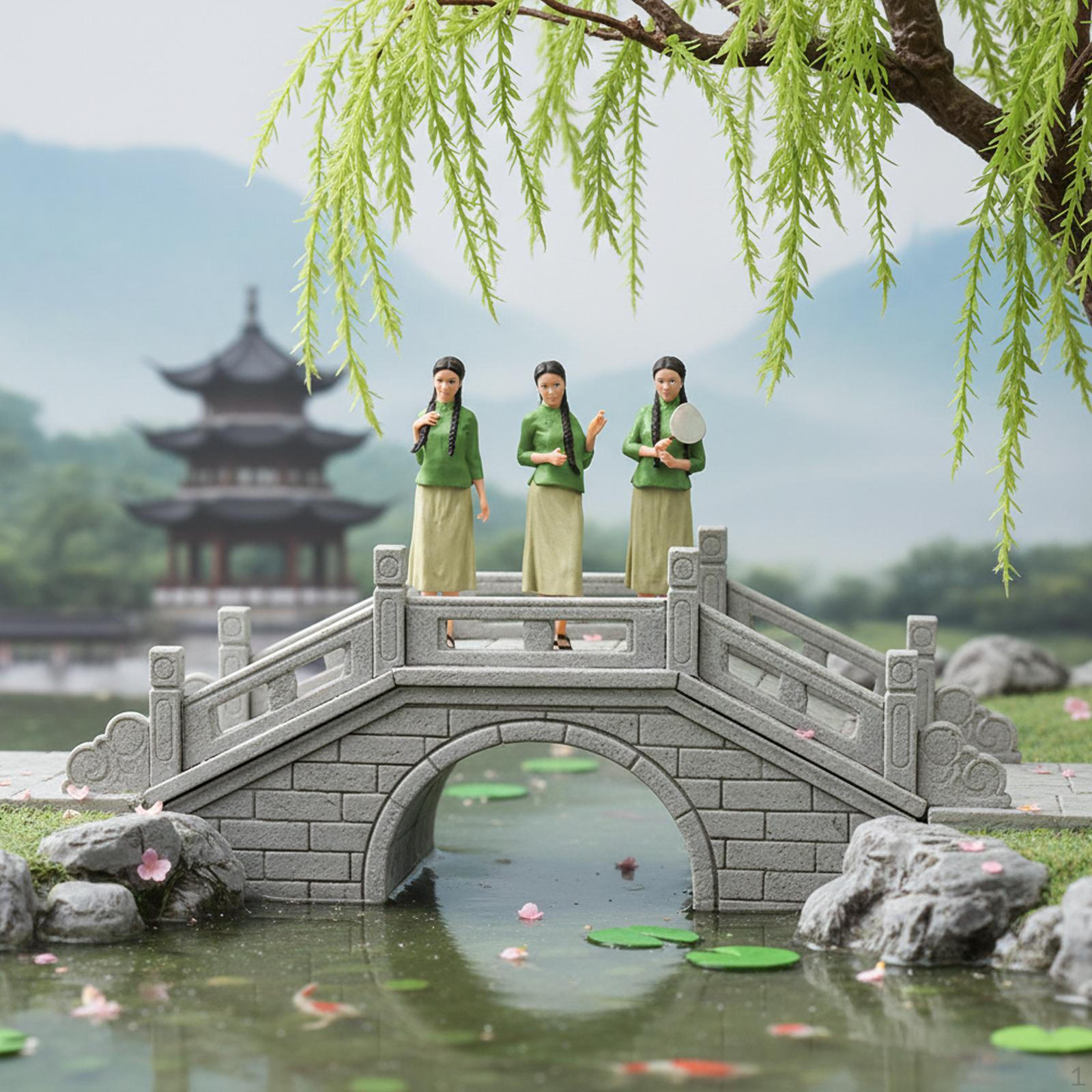 

Miniature Figurine Model Scene 1:64 Tiny Resin Figures, MicroScale Suitable for Office Decoration, Style B