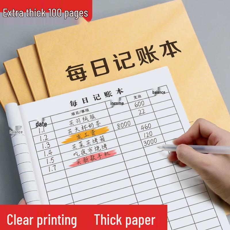 

Универсальная ежедневная бухгалтерская книга: Личный и деловой учет доходов/расходов 19*26 cm