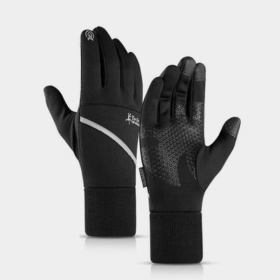 Thermal Gloves for Men Women, Winter Windproof Anti-Slip Touch Screen Running Gloves for Driving Riding Cycling Hiking