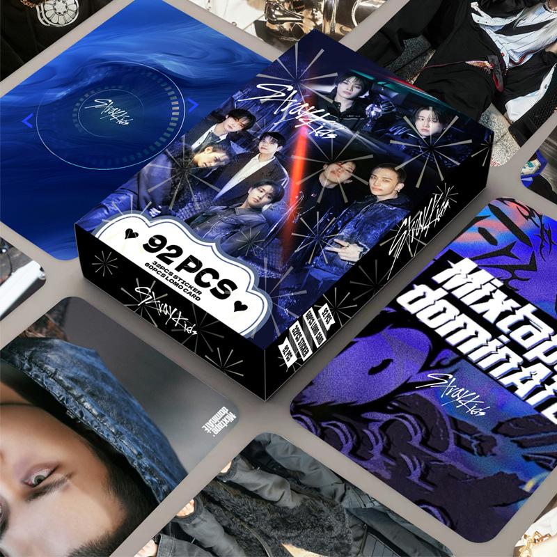 Skzoo 92Pcs Lomo Card Straykids New Album Double-Sided Small Card High-Definition Color Printed Photo Card Ins Support Card