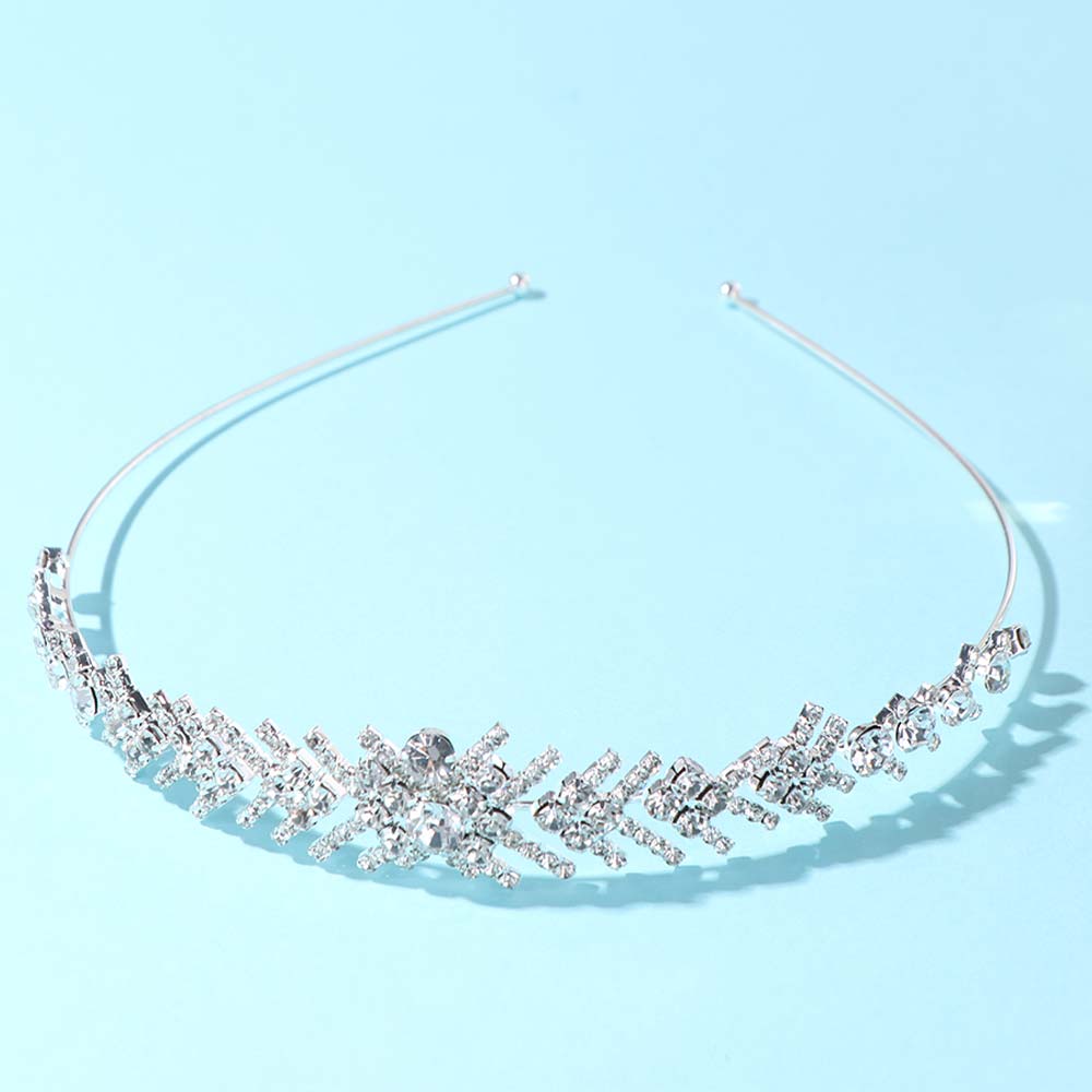 

Luxury Geometric Bridal Crown Rhinestone Headwear Wedding Tiara Jewelry Hair Accessories Queen Headband Party