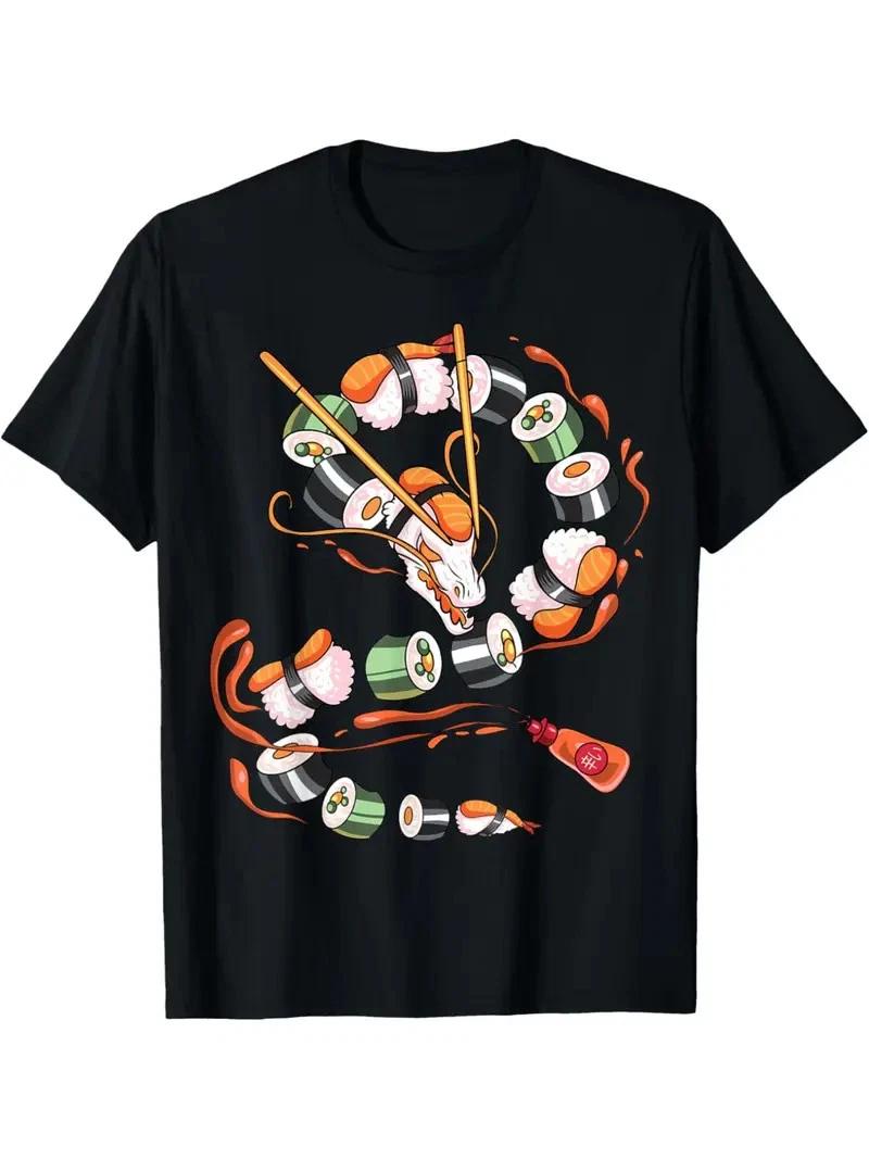 Men s Cotton Graphic T-Shirt with Funny BBQ Slogan & Cartoon Design - Black Crew S