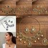 Middle East Ethnic Style Necklace And Earring Set With Water Dazzle Drop For Women
