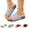 Women's Fashion Mesh Upper Open Toe Slide Sandals Lightweight Comfortable Footbed Slip On Summer Shoes