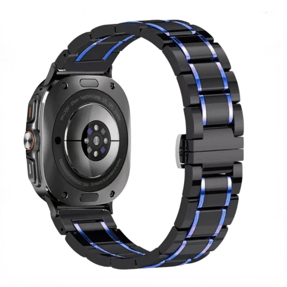 Keramický řemínek pro Samsung Galaxy Watch 8 Classic 46mm/Ultra 2025 47mm Náramek pro Galaxy Watch 8 44mm 40mm Kovový náramek