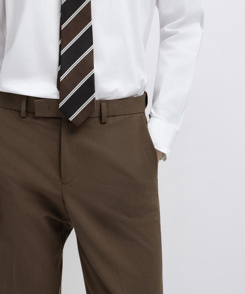 MUSINSA STANDARD Semi-Wide Hidden Banding Slacks [Brown]