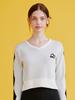 20TH HOLE Argyle Pattern Sleeved Semi-Crop Knit Women [White]