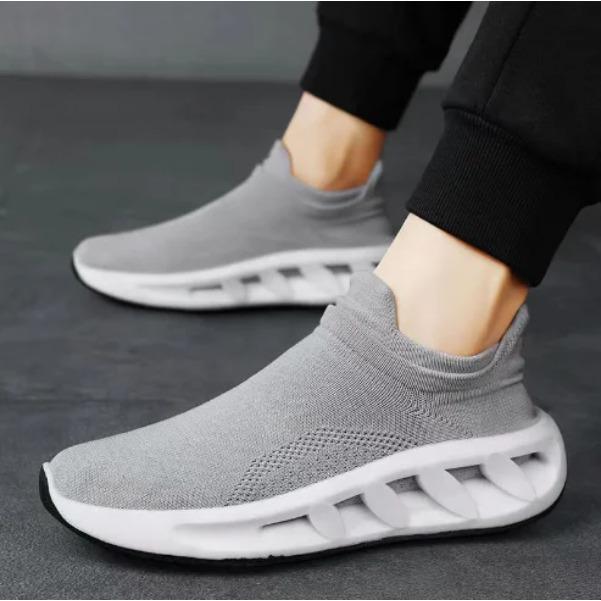 New Flying Woven Summer Autumn Spring Breathable Sports Soft Shoes Men's Slip-on Casual Shoes  M1024