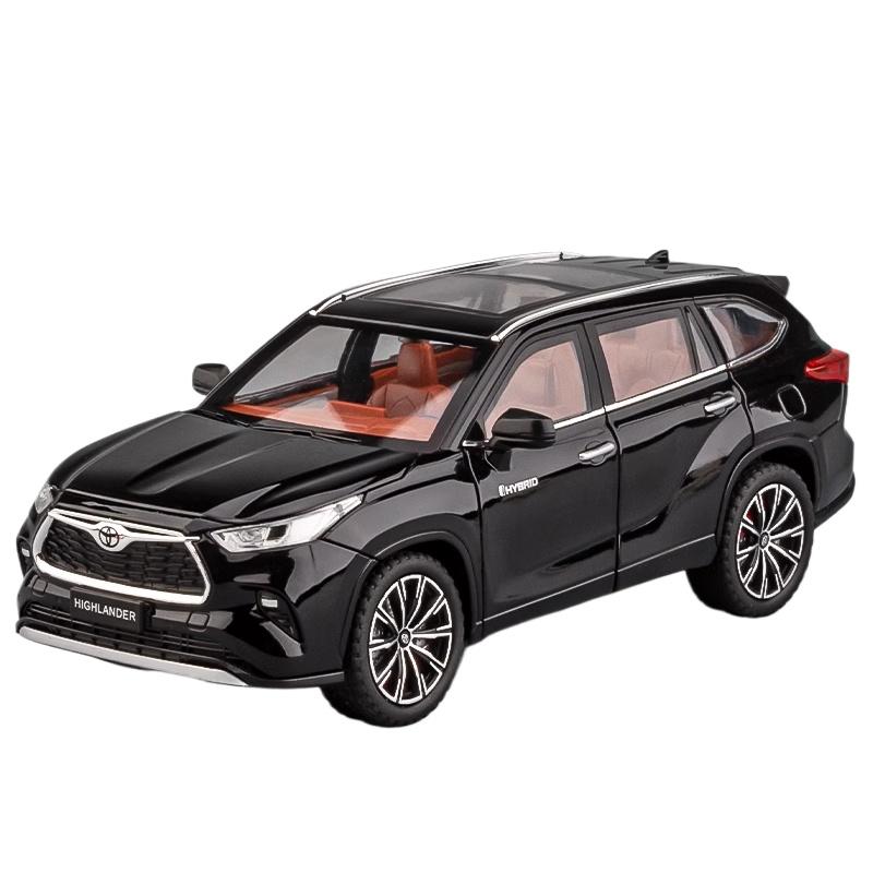 

1/24 Toyota Highlander Внедорожник Сплав Литые Металлические Игрушечные Транспортные Средства Модель Автомобиля Звук и Свет Инерционная Машинка Игрушки для Детей Подарки чёрный