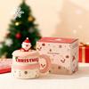 400ML Santa Claus Ceramic Cup Large Capacity Painted Coffee Mug Afternoon Tea Flower Tea Cup Home Breakfast Mug Christmas Gifts