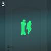 Funny Cartoon Luminous Bathroom Toilet Stickers DIY Home Decor Wall Decoration